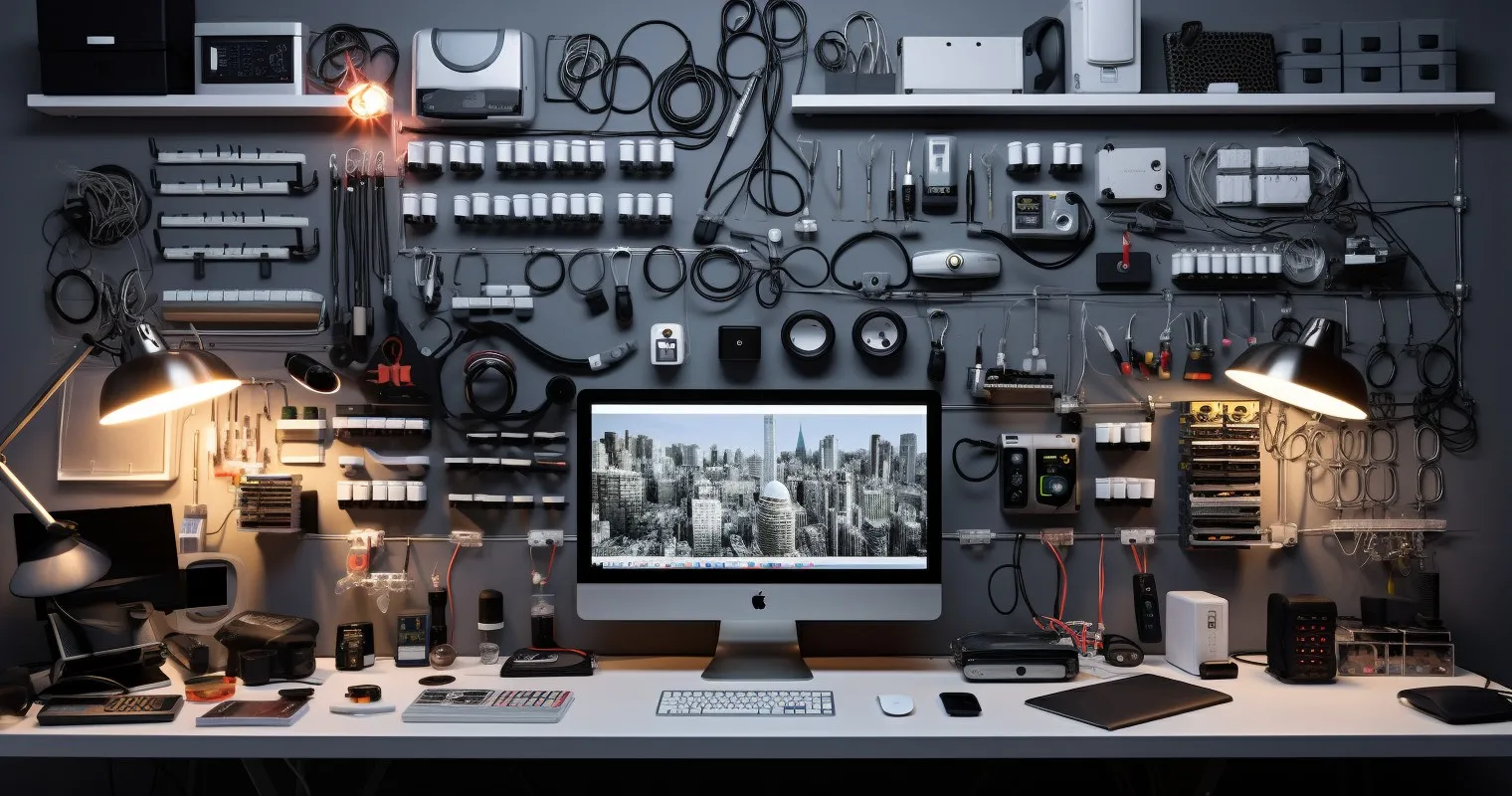 Neatly Organized Wiring Components