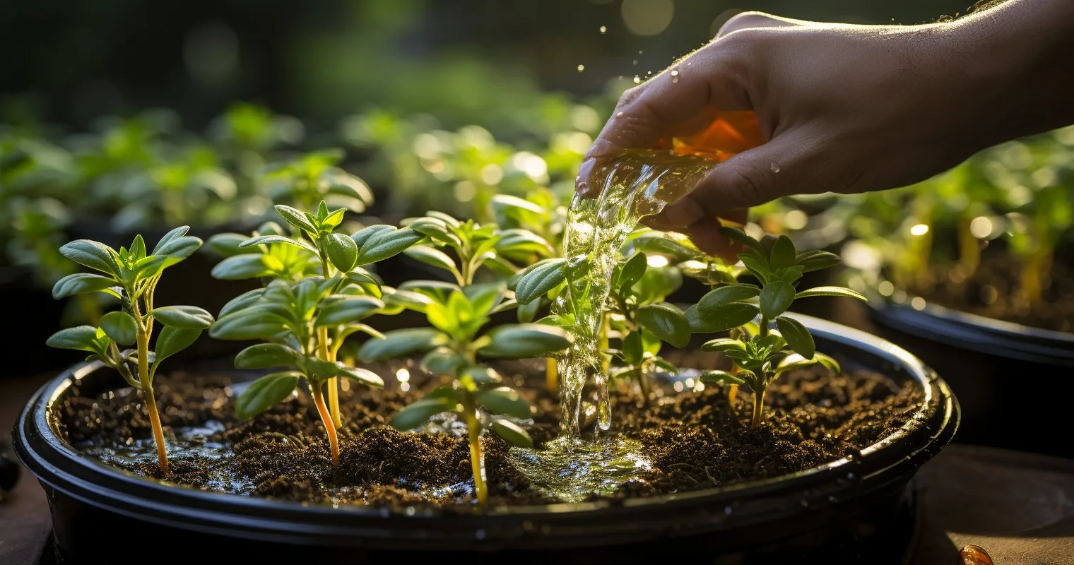 Neem Oil Application On Houseplant Soil