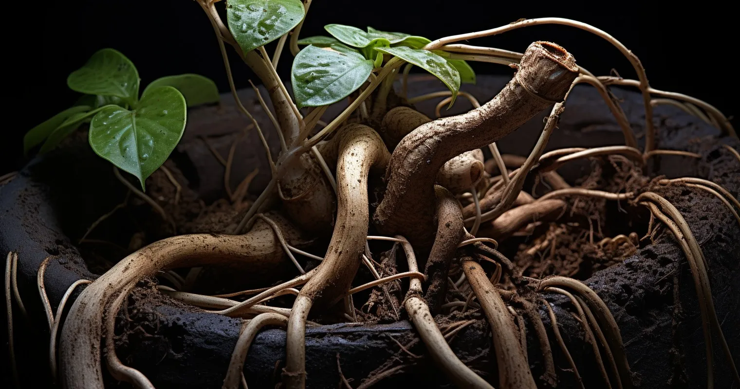Overcrowded Roots In A Houseplant Pot