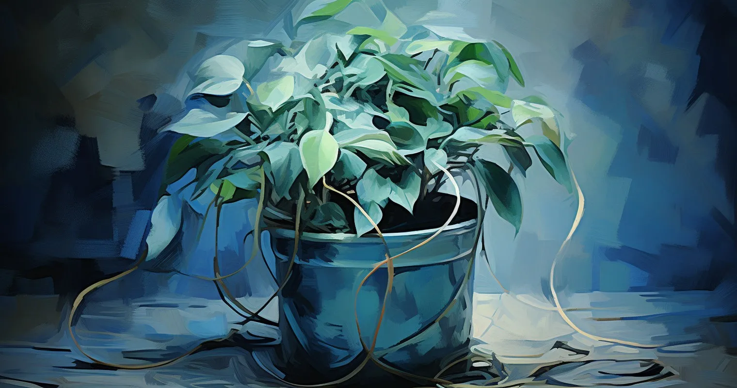 Overwatered Plant Roots In A Pot