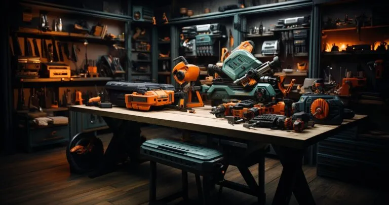 Power Tool Safety Equipment In A Professional Workshop