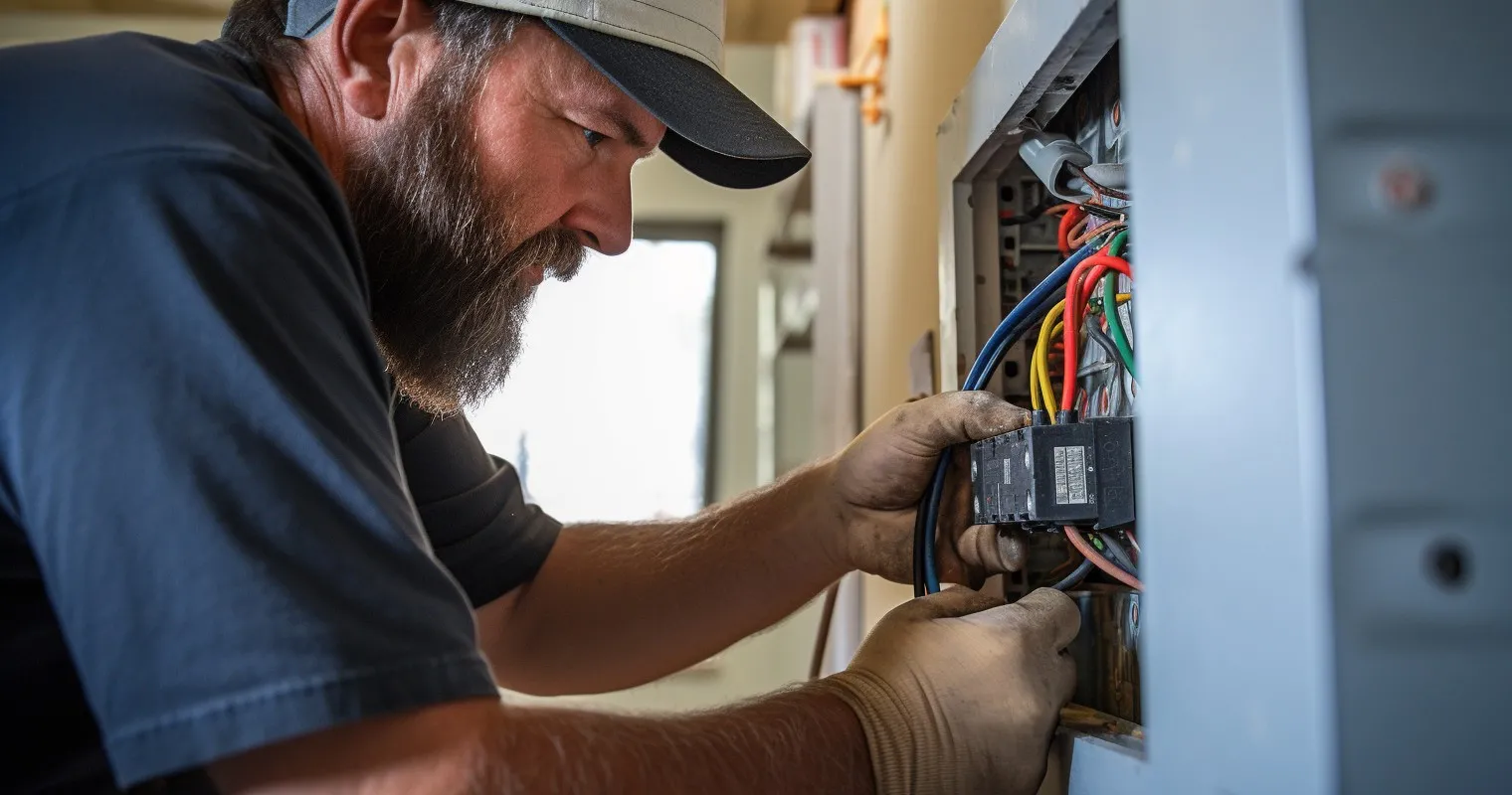 Professional Electrician Addressing Wiring Issue