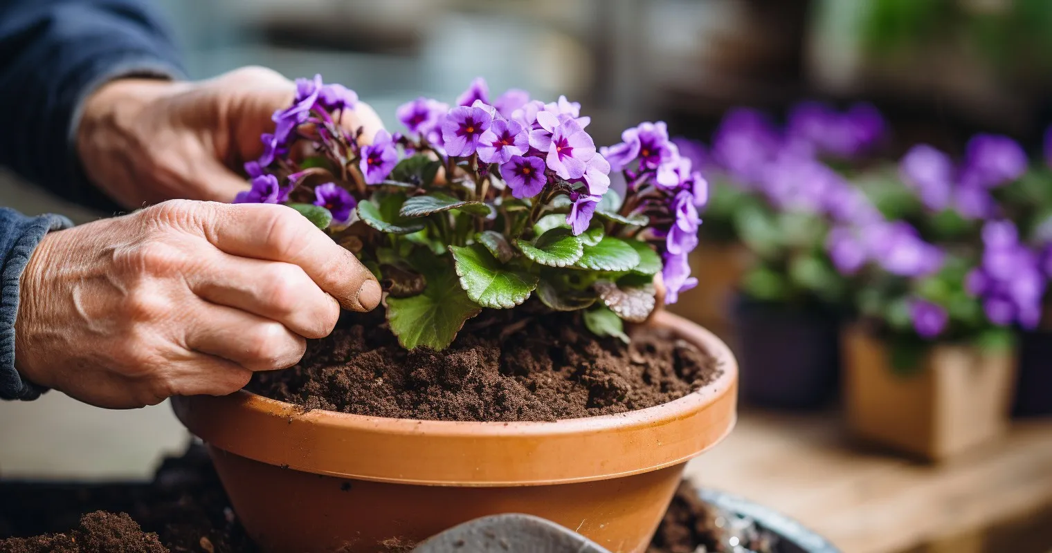 Repotting African Violets