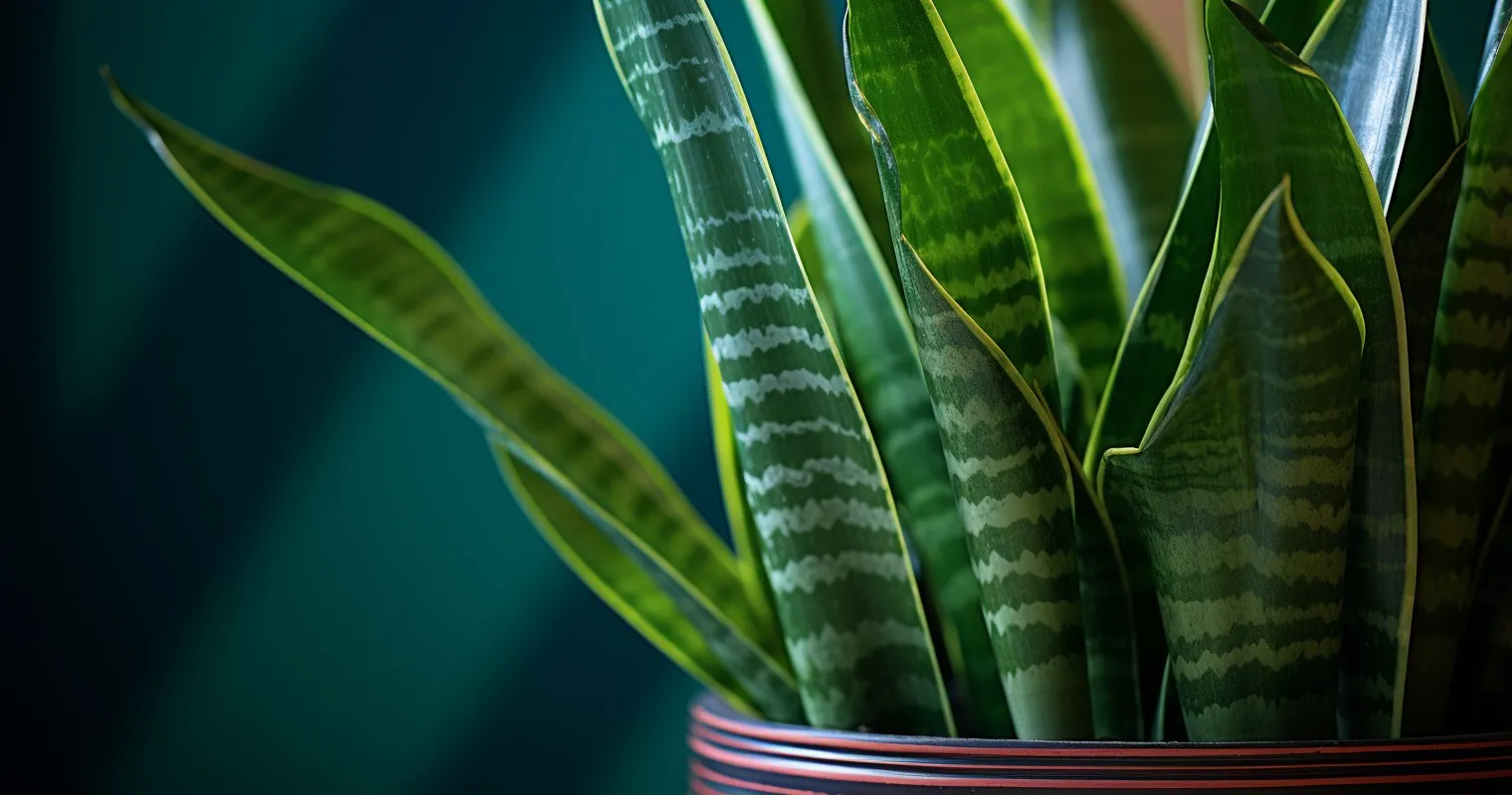 Snake Plant In A Dimly Lit Corner