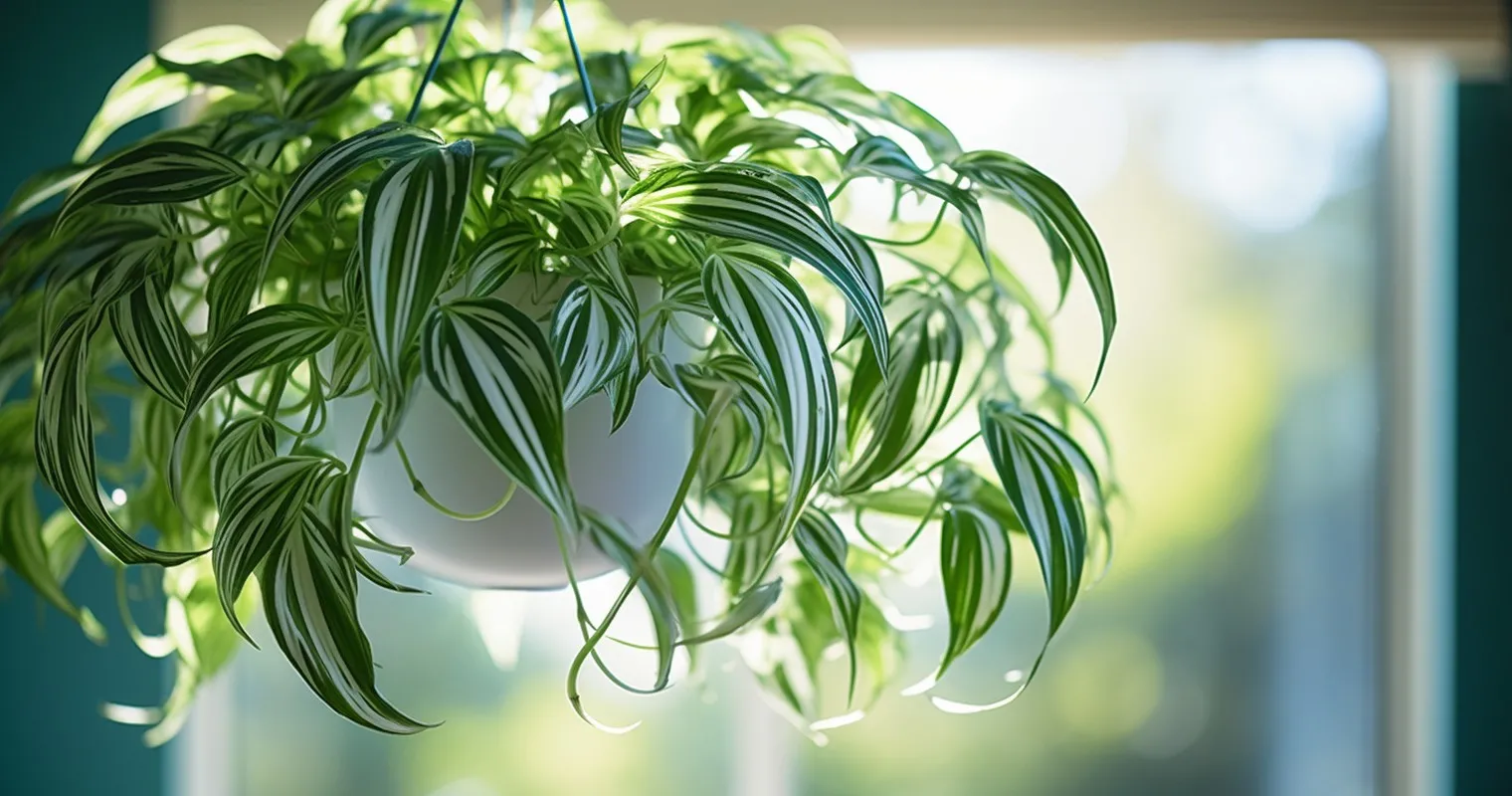 Spider Plant Drama Arching Leaves In Soft Light