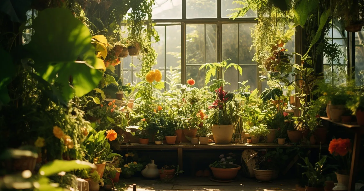 Sunlit Indoor Garden