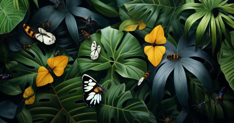 Thriving Indoor Garden With White Bug Intruders