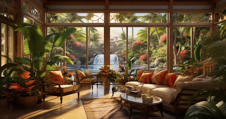 Tranquil Indoor Tropical Oasis