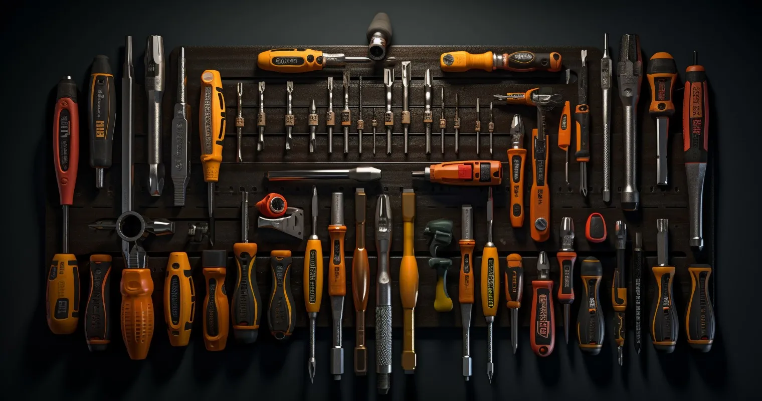 Variety Of Screwdrivers With Different Heads