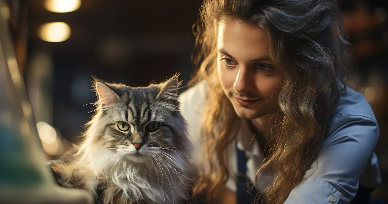 Veterinarian Providing Care To A Poisoned Cat