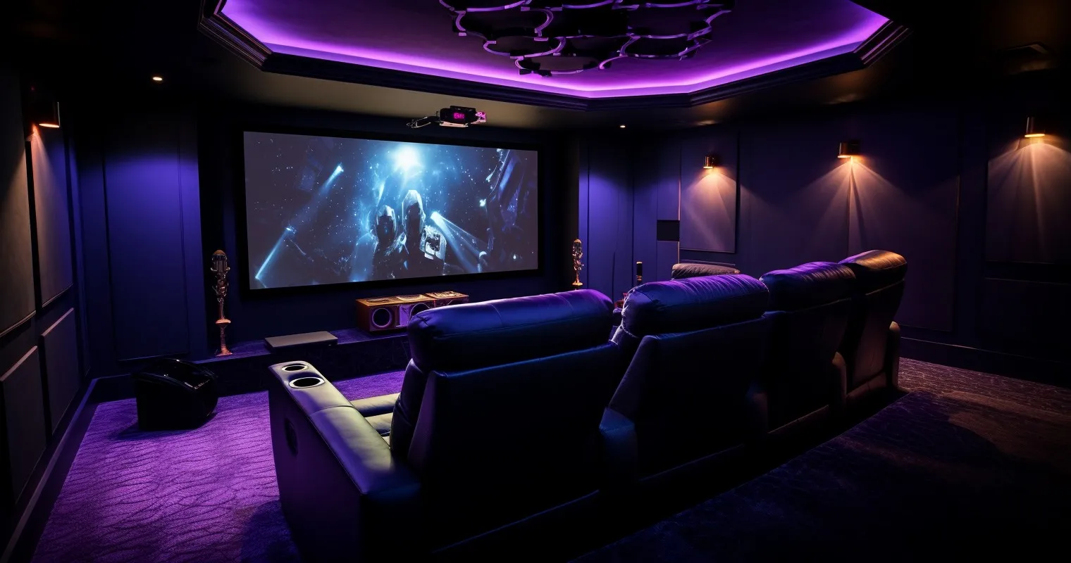 Vibrant Home Theater Setup