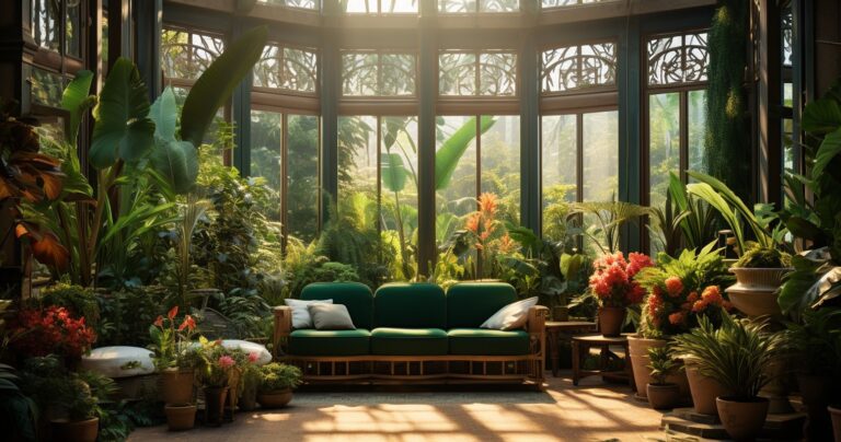 Vibrant Houseplants In Indoor Oasis