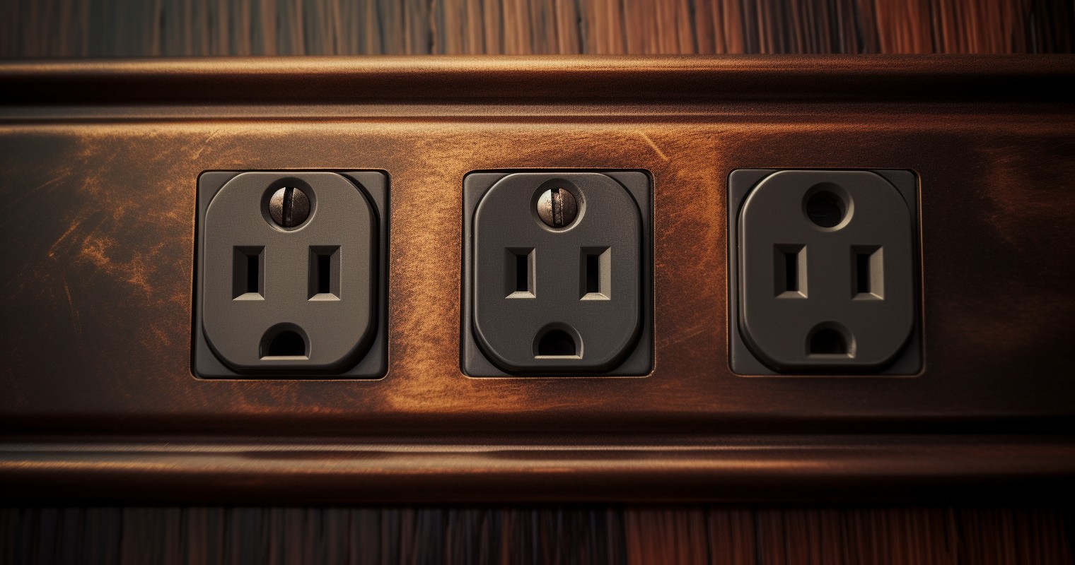 Vintage Two-Pronged Electrical Outlet