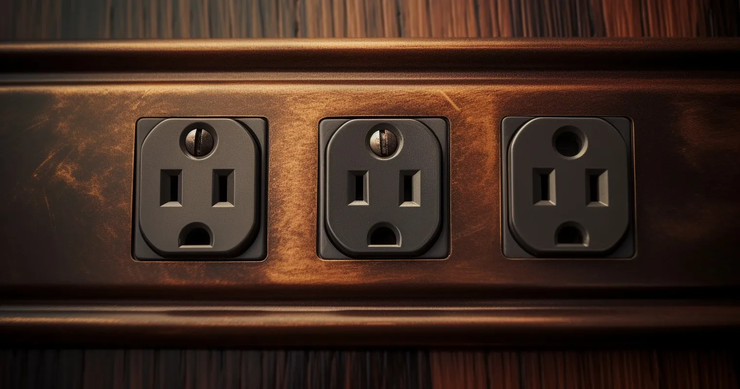 Vintage Two-Pronged Electrical Outlet