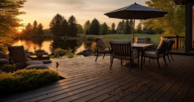 Outdoor Living Space with Patio and Deck