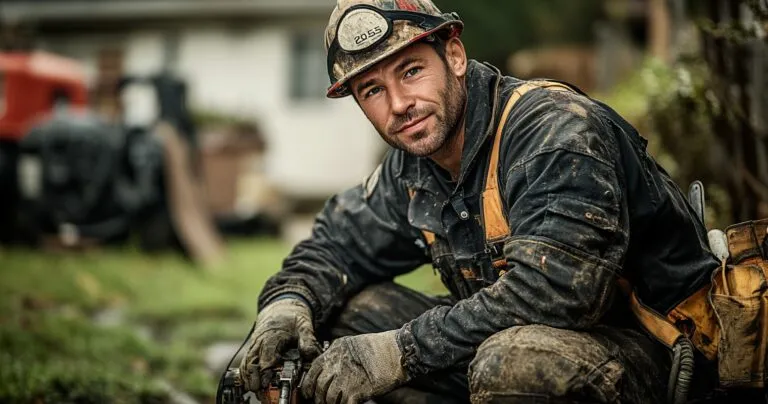 Sewer line repair with professional tools