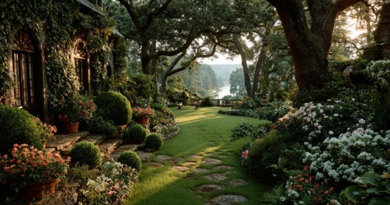 Tidy and well-maintained garden