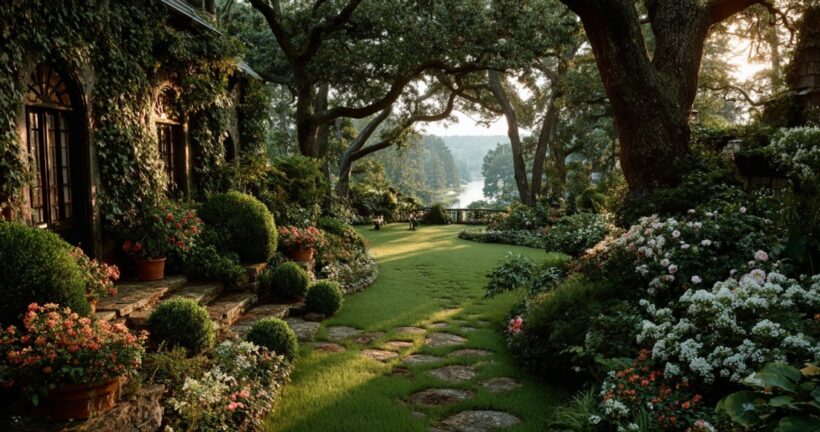 Tidy and well-maintained garden