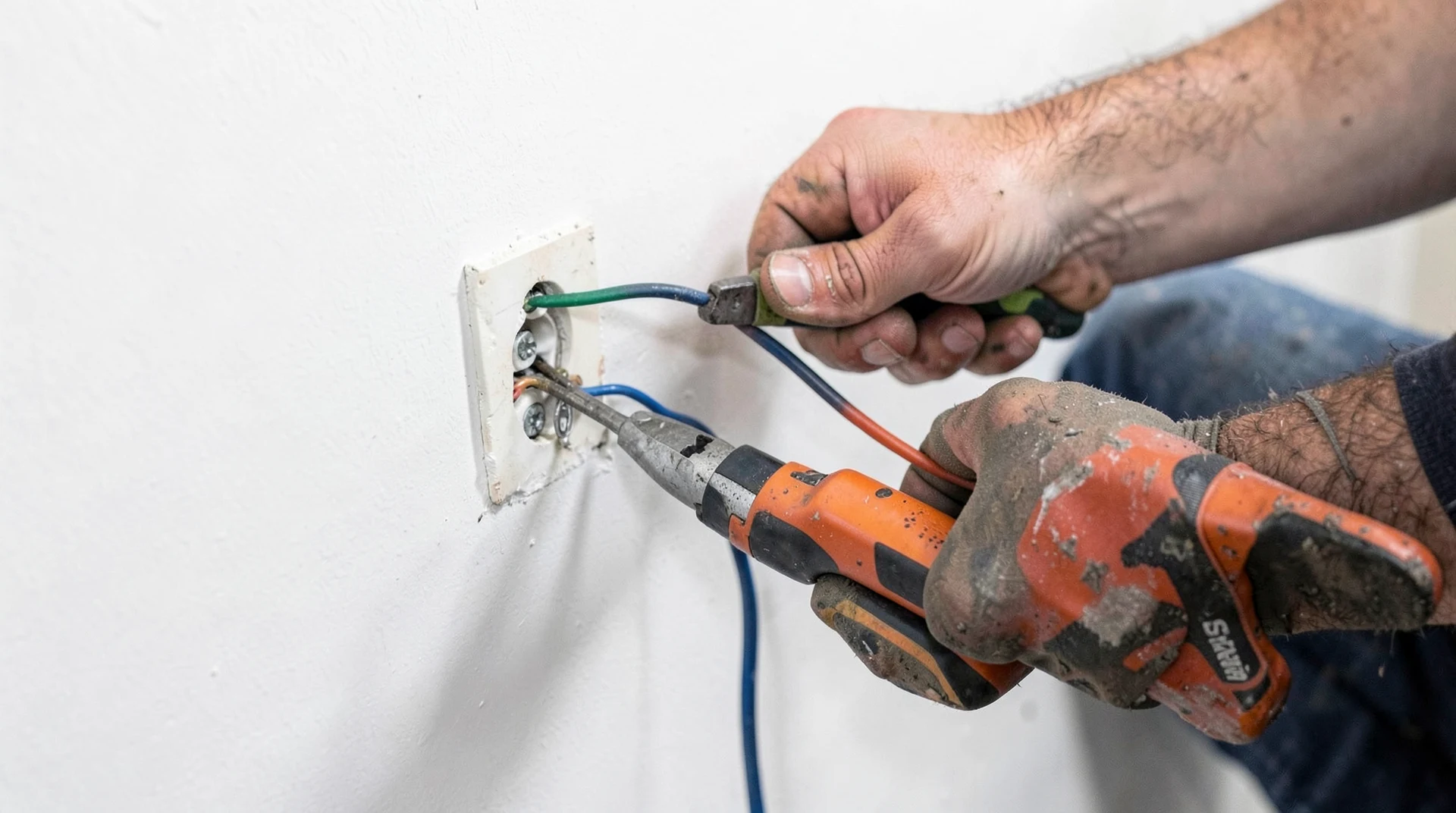Step by step wiring of 220V welder outlet with tools and materials